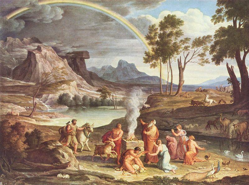 Joseph Anton Koch Landschaft mit dem Dankopfer Noahs oil painting image